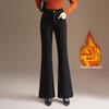 Women's High-Waisted Velvet Flare Pants - Winter 2025, Thickened, Slimming, Business Casual.