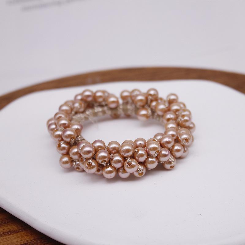 Perlen Haargummi - Blumiges Elastisches Band für Mädchen