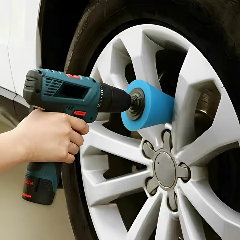 Wheel Detailing And Waxing Screw Conical Sponge Grinding Head Car Paint Center Grinding Head Door Handle Polishing Car Parts