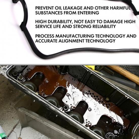 Valve Cover Set Gasket Fits HONDA CIVIC DX Coupe Sedan EX LX 1.6L SOHC L4 D16Y7