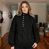 Women's Fashionable Cable Knit Pullover Sweater Trendy Knit Top for Everyday Wear