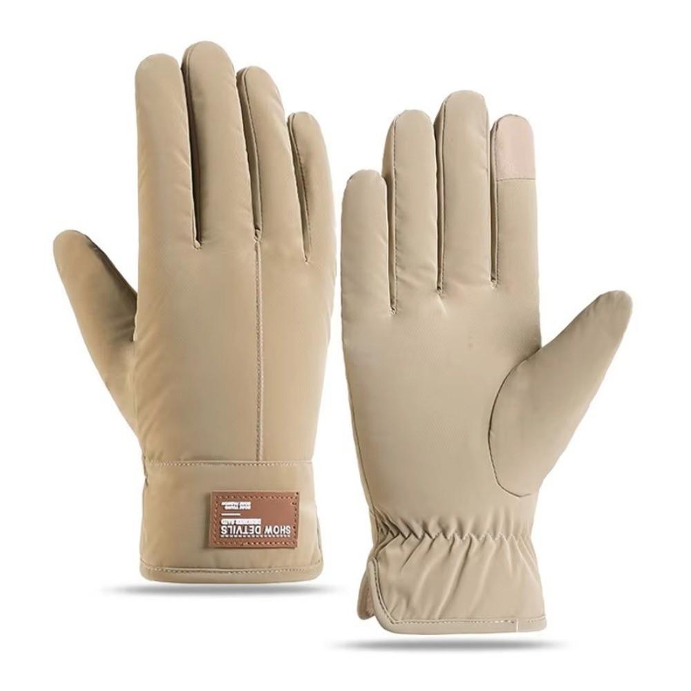 Fleece-lined Cycling Gloves Non-Slip Outdoor Sports Gloves Portable Full Finger Gloves