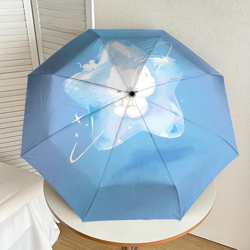 Entzückender Katzen-Sternenhimmel-Regenschirm - Automatisches Öffnen & Schließen, Outdoor-Reiseaccessoire, Leicht und Langlebig, Perfektes Geschenk 092