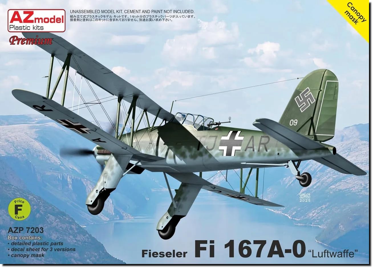 

AZ Model Пластиковая модель в масштабе Luftwaffe Premium Edition AZMP7203 1/72 Fi167A-0