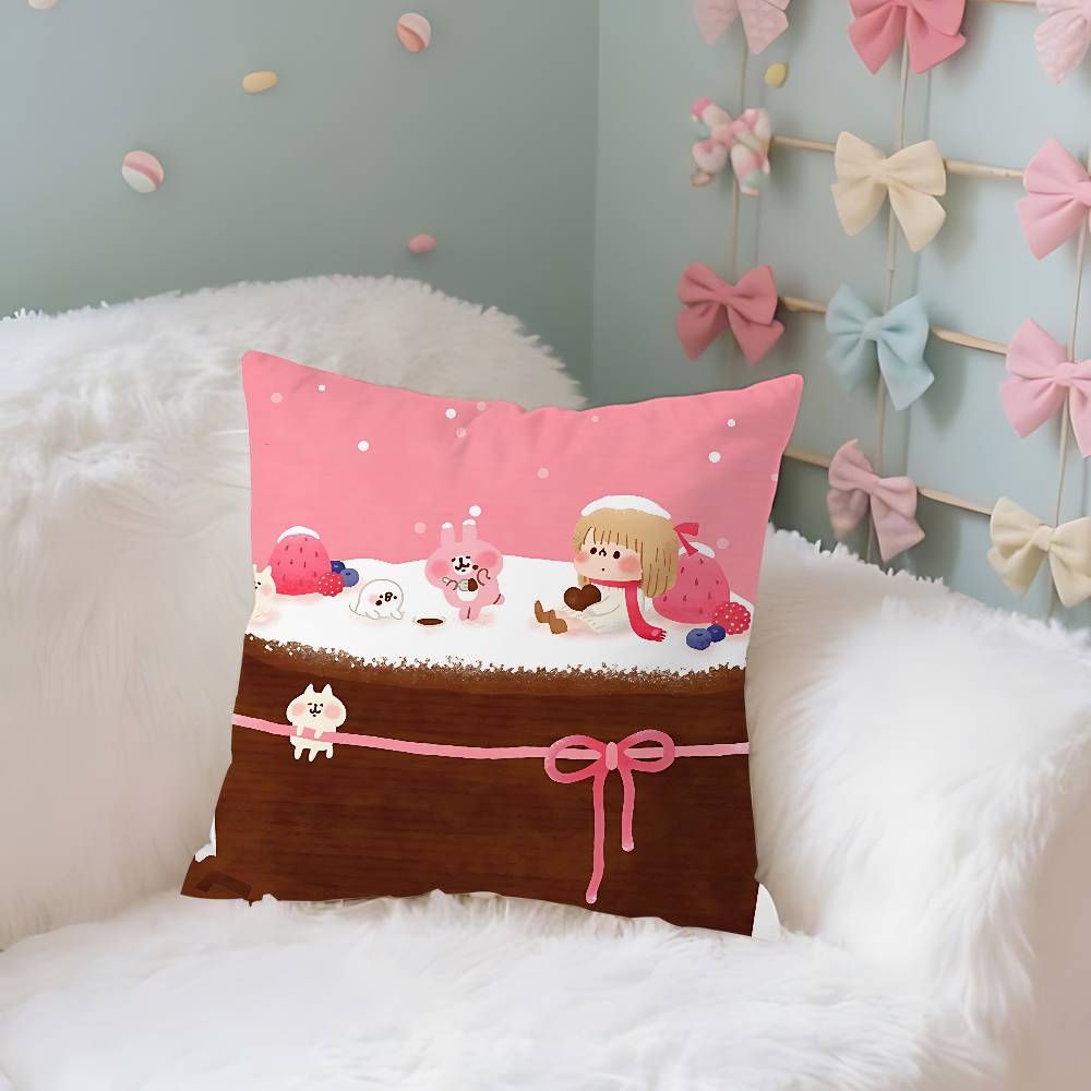 K-KANAHEI Cute Pillow Case Cushion Cover Soft Cute Throw Pillow Case For Car Sofa Pillowcase Polyester With Zipper