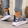 Women's Slip-Resistant Slip-Reserving Low-Top Sneakers - Blue/White/Black/Beige/Gray/Teal/ Navy/ Brown/Black/White/Gray/Blue/Beige - Arch Support