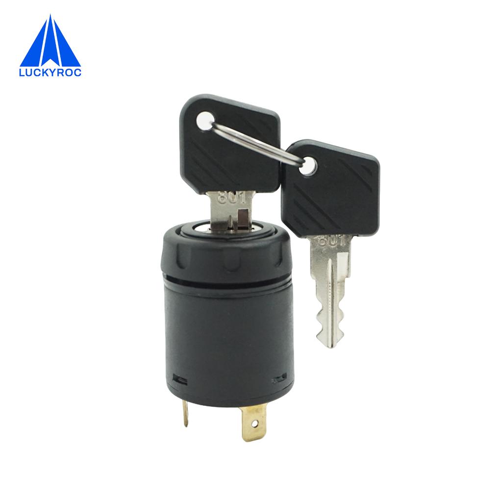 LUCKYROC Forklift Spare Parts Ignition Key Switch 801 7915492698 7915492624 for Linde 386-02 387-01 388-01 1275-01 OEM Quality