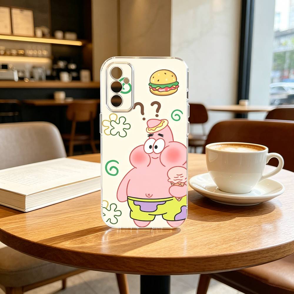 Cartoon Patrick Z-Sponge Funny B-BoB Phone Case Transparent Silicone Soft For SamsungA10,12,20,21S,30,31,40,50,51,52,70,71 Samsung a70
