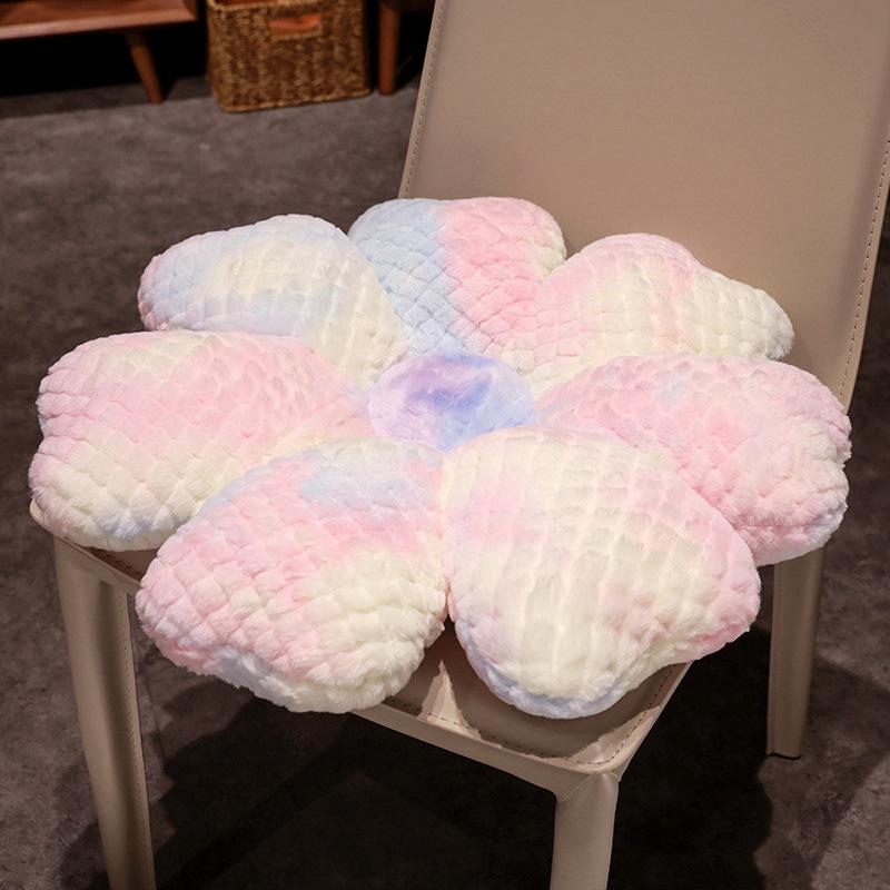Color Tie-Dye Flower Seat Cushion Office Thickened Chair Cushion Autumn And Winter Student Warm Butt Cushion Bay Window Cushion
