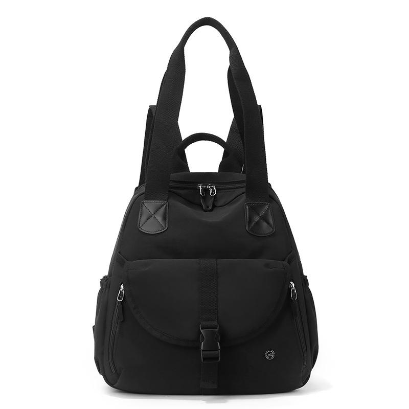 

Multifunctional Large Capacity Backpack Student Schoolbag Travel Bag Lightweight Nylon Shoulder Bag чорний