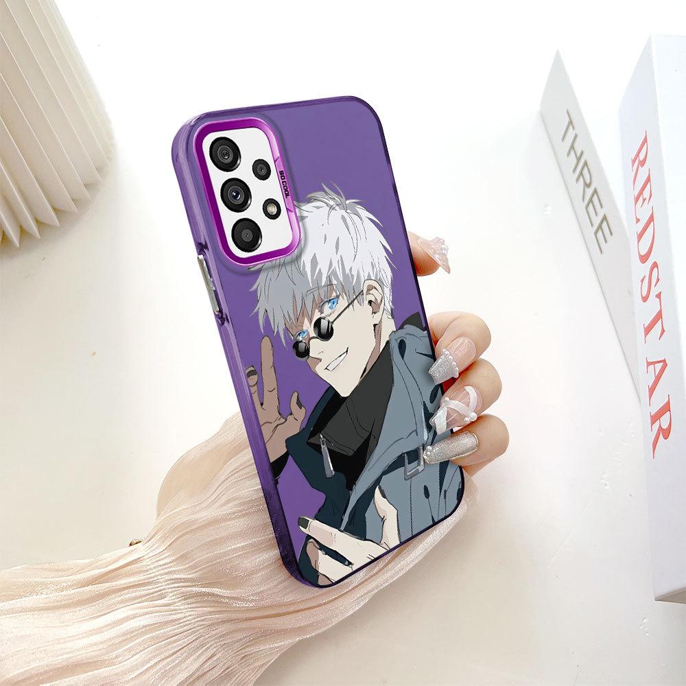 

Окрашенный узор, цветной серебристый, двухсторонний, жесткий, противоударный чехол для телефона Samsung Samsung M15 5G темно-фиолетового