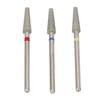 3pcs Nail Drill Bits Professional Russian Style Front Replaceable Grinding Head for Nail Polishing and Removal