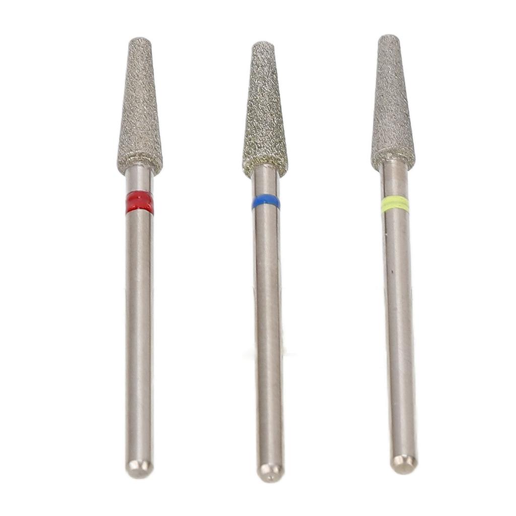 3pcs Nail Drill Bits Professional Russian Style Front Replaceable Grinding Head for Nail Polishing and Removal