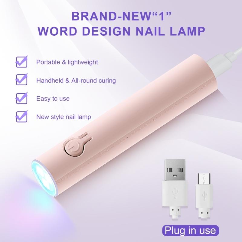 Nail Lamp Small USB Powered Nail Dryer Fast Curing LED Light Portable Manicure Device For Home Use ABS Housing