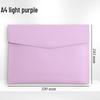 A4 Textured Leather File Bag, Custom Logo, Waterproof, Large Capacity Document Holder