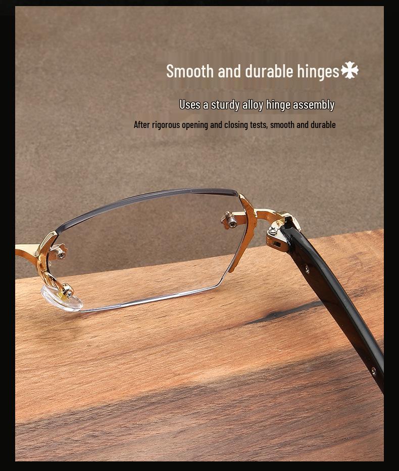 Hochauflösende randlose Blaulicht-Lesebrille: Ultraleicht und modisch für Männer, Frauen und Alterssichtigkeit