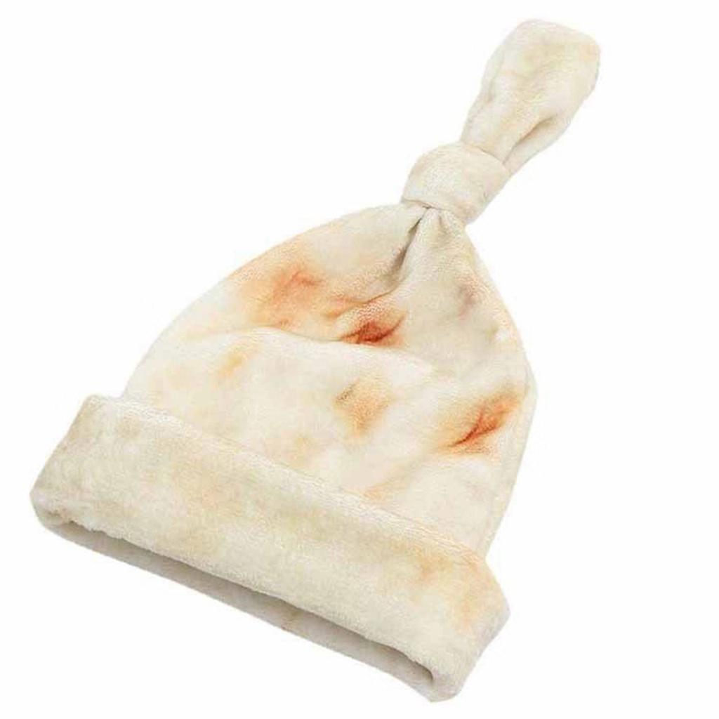 Baby Blanket Hat Soft Breathable Round Tortilla Texture Infant Wrap Blanket Set for 0 To 6 Months