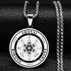 Stainless Steel Angel Seal Archangel Metatron Necklace Geometric Solomon Spiritual Necklace The Secrets of the Kabbalist Jewelry