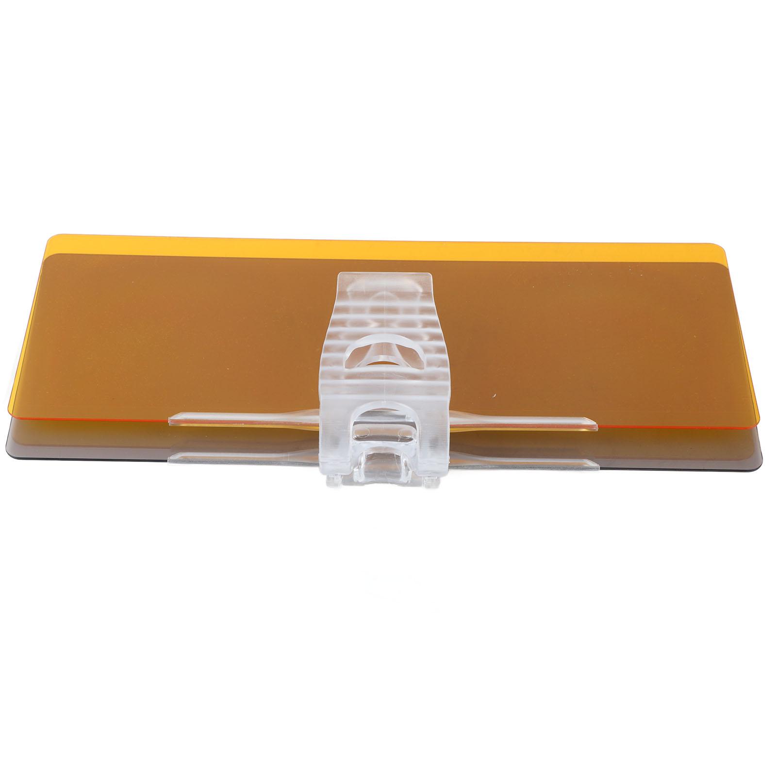 

2 in 1 Anti Glare Sun Visor Day Night Dual Use Black Yellow Rotatable UV Resistant Universal