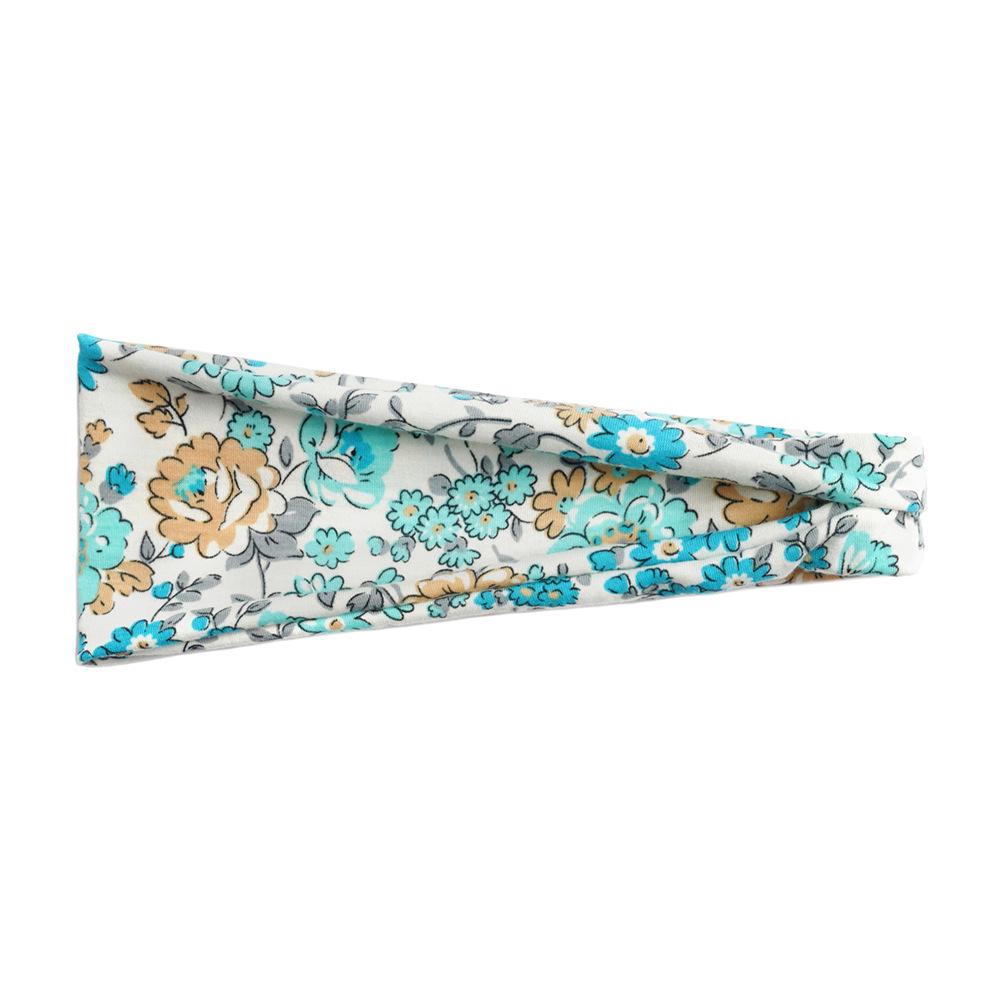 Dámská sportovní jógová pot absorbující čelenka - Široký okraj, Tištěný design, Vlasový doplněk