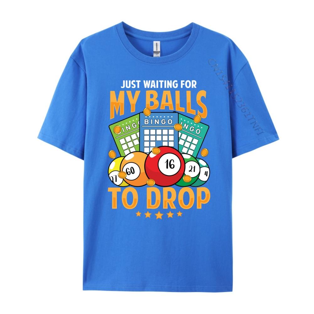 Waiting For My Balls To Drop Bingo Player Grandma Mens Graphic Tshirts Funny T Shirts Cool Fashion Tees