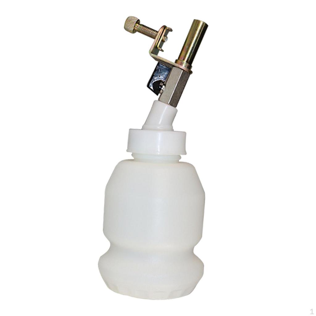 1L Brake Fluid Refilling Bottle with Adjustable Clamp 28x11cm Volume Scale Leak Resistant Metal