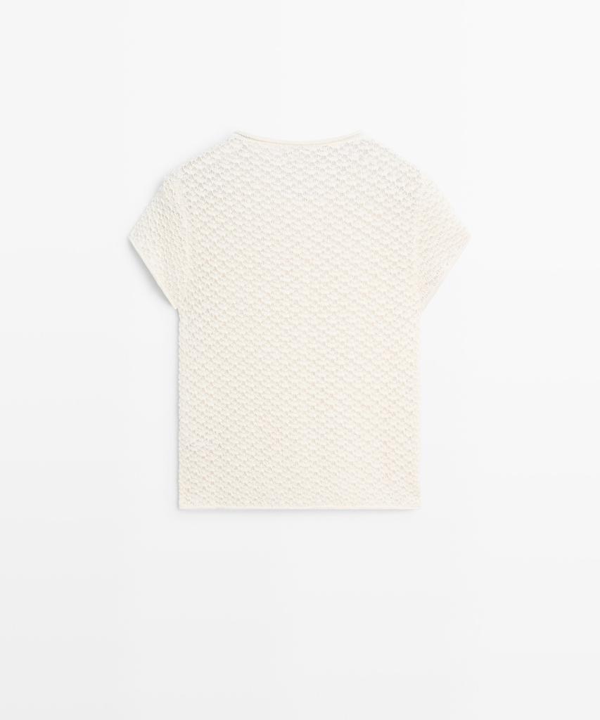 Masimodutti Crochet Knit Cardigan
