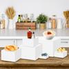 6pcs Acrylic Buffet Riser Food Display Stands Stackable Box 6 Different Sizes Dessert Cake Party Buffet Display Decorating Box
