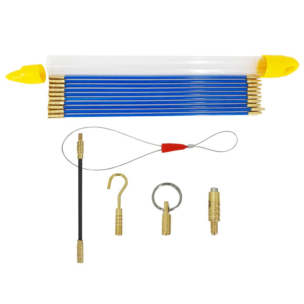 4mm*33cm Multi-function Fiberglass Push Pull Rod with Hook and Hole Tips Hand Tool