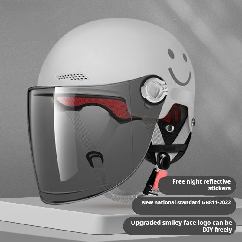 

Электромобиль мотоциклетный шлем женский летний шлем мужской национальный стандарт аккумуляторный шлем универсальный электромобиль на четыре сезона