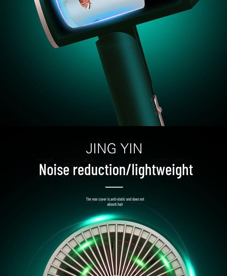 Portable Foldable Hair Dryer: Silent, High-Power, Negative Ion Technology for Gentle Home & Dormitory Use.