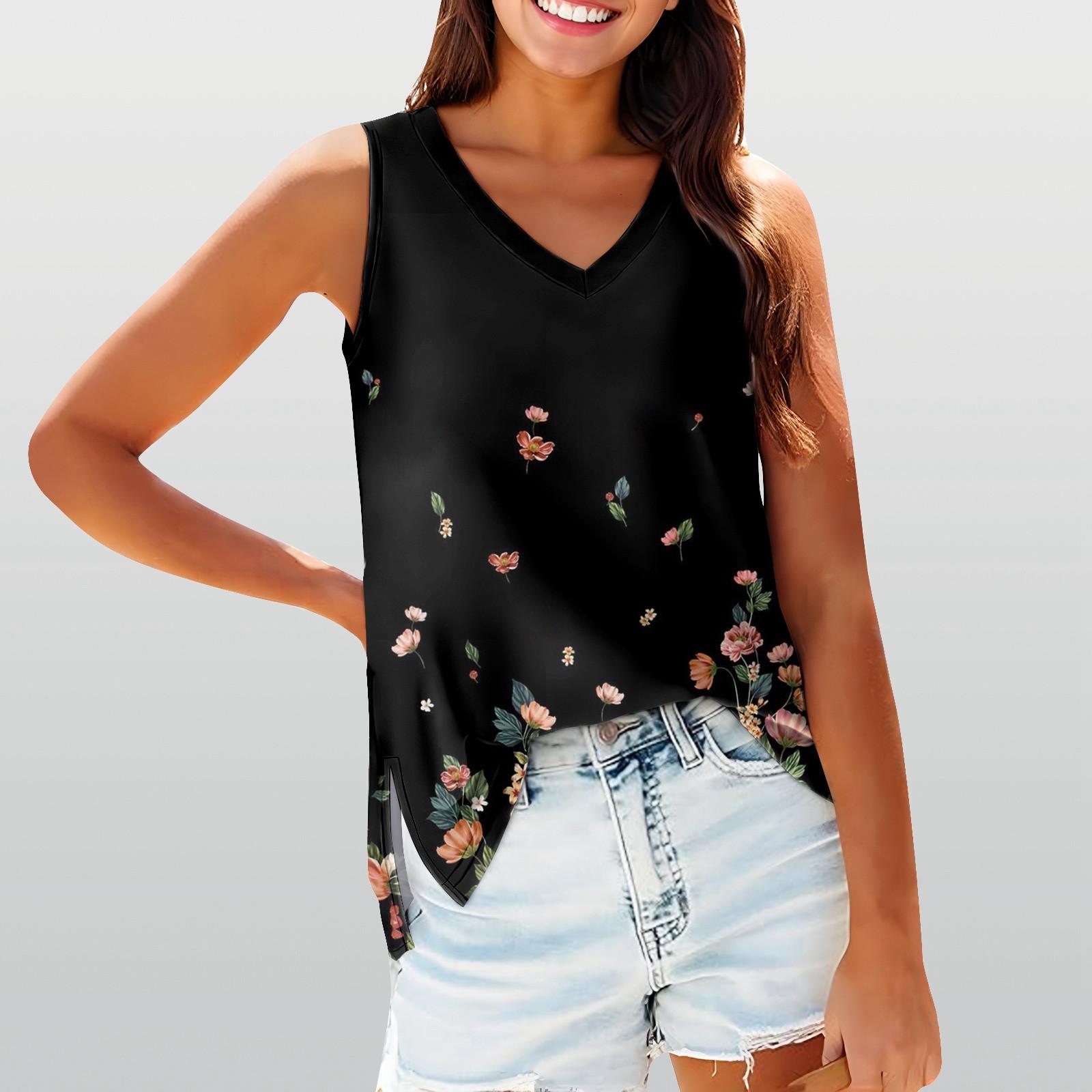 

Женская майка для девочек, однотонный повседневный топ, топы на бретелях для женщин, свободные топы без рукавов, струящиеся L чёрный