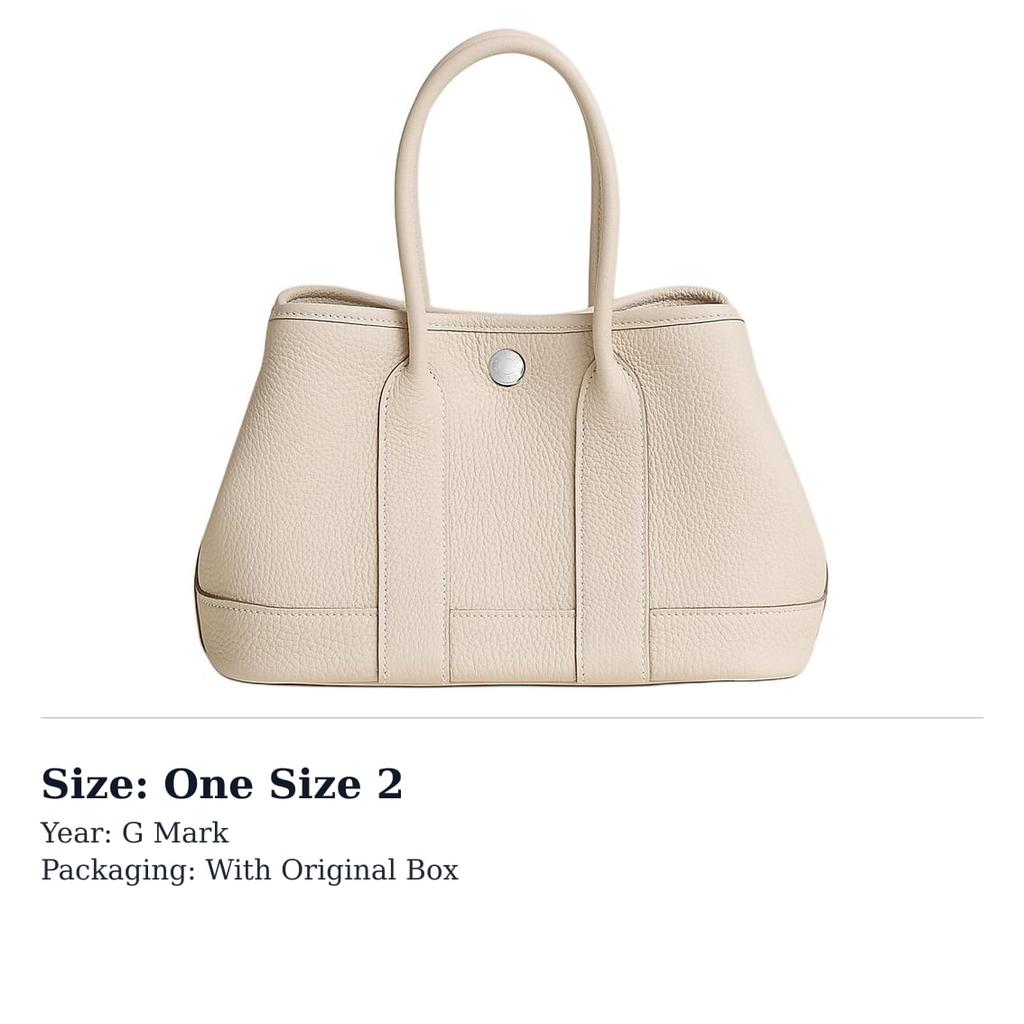 HERMES Togo Calfskin Handbag 23 Women's 10 Craie Milkshake White H086729CK10