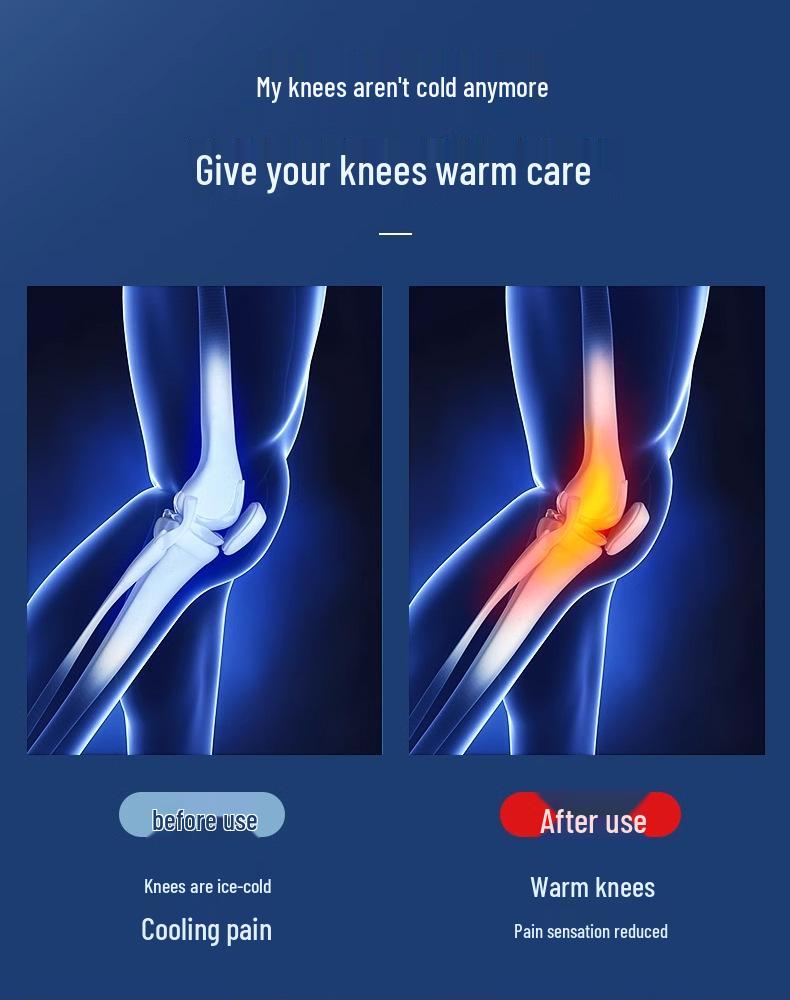 Cross-Border Red Light Vibration Knee Massager - Electric Heating Pad for Sports & Cold Legs
