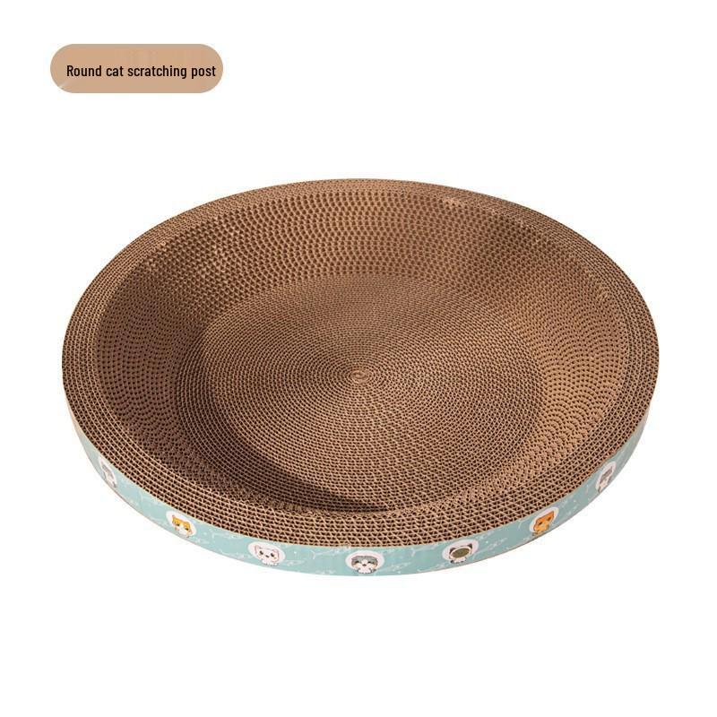Durable Oversized Cat Scratching Bed: Scratch-Resistant, No-Shed Corrugated Cardboard for Self-Entertainment