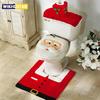 Nové roztomilé vánoční potahy na záchodové sedátko Kreativní vánoční předložka do koupelny Santa Claus pro domácnost Nový rok Navidad dárková dekorace 2024