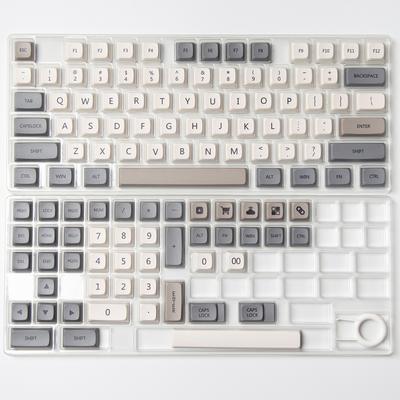 XDA Profil 120 PBT Keycap DYE-SUB Personlig Minimalistisk Vit Grå Engelsk Japansk Keycap För Mekaniskt Tangentbord MX Switch