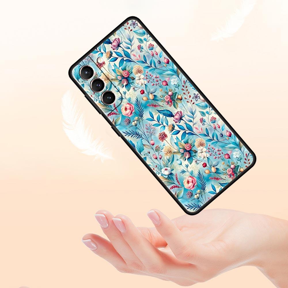 Oil Painting Flowers Pattern Design Phone Case for Samsung Galaxy S26 S25 S24 S23 S22 S20 S21 FE Ultra S25 Edge Plus 5G Soft TPU