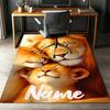 Custom Name Lion Printed Carpet,Rug for Office Chair Living Room Bedroom Kitchen Room Decor Gifts.