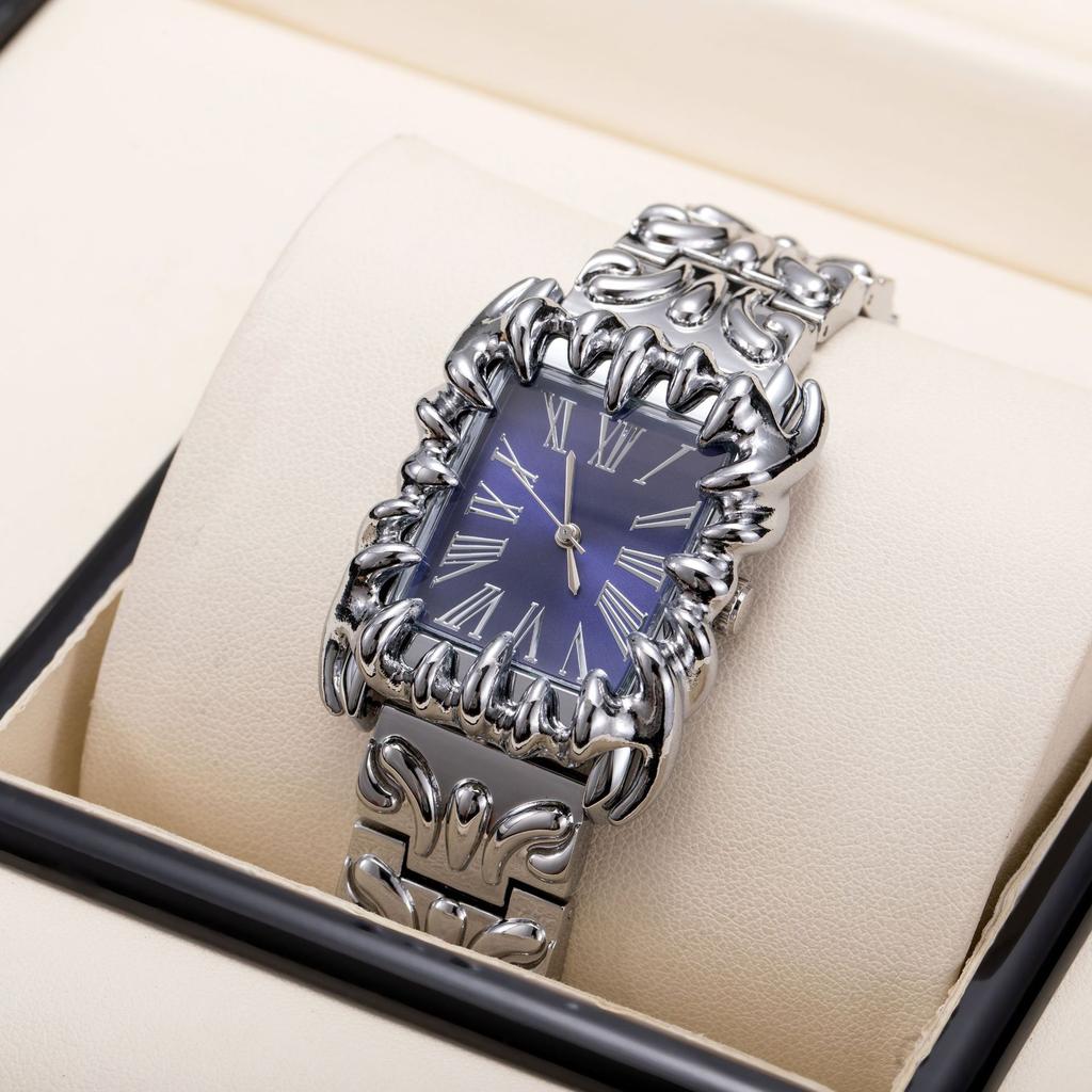 Wind Special-Shaped Square Claws Watch Men'S Millennium Retro Personalized Relief Pointed Claws Men'S Watch