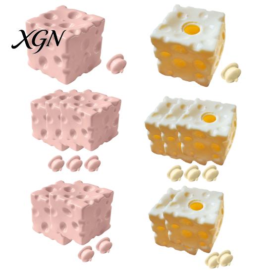 Classroom Sensory Toy Cheese Squeeze Slow Rising Stress Relief Soft Rebound Foam Texture Cube Fidget for Office Home Use