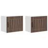 Wall Cabinet LUCCA 2 Pcs Brown Oak 50 X 31 X 40 Cm