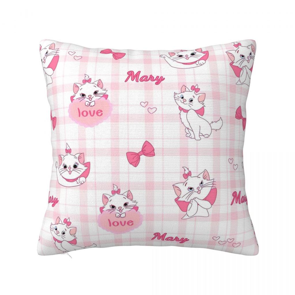 Love Marie Cat Throw Pillow Cover Polyester Decorative Pillow Vintage Pillowcase