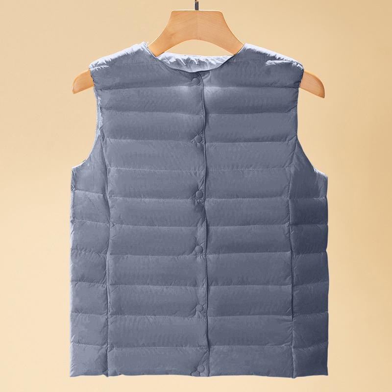 Women's Lightweight Down Jacket, Color, Down Vest With Pockets