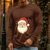 Men's Casual Christmas Long Sleeve Neck Tee