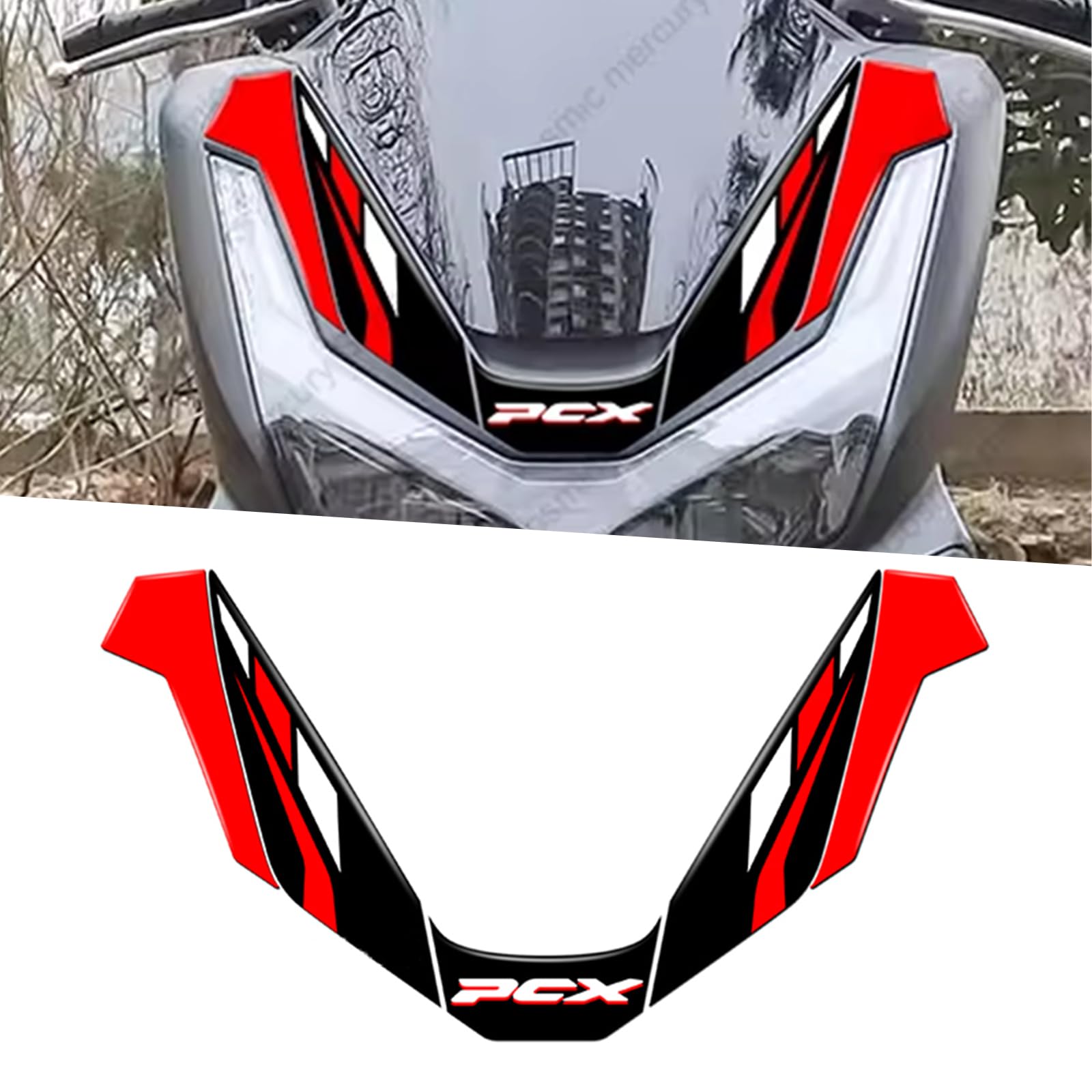 

FOR PCX 160 PCX160 2025 Anti-slip Front Sticker Anti-Scratch Protective Sticker Film Armor Modification Accessories (Red) [Parallel Import] красный