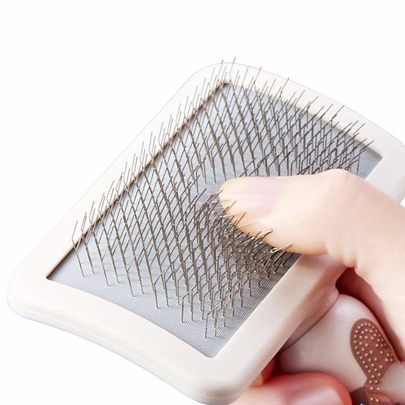 Dog Brush Stainless Steel Dogs Comb Pet Hair Remover Massage Cat Brush Comfortable Handle Combs for Dog Long Hair Knot Cleaning