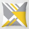 40X40 Yellow Geometric Throw Pillow Case Black Grey Striped Cushion Cover Modern Home Decor For Sofa Living Room Car Chair