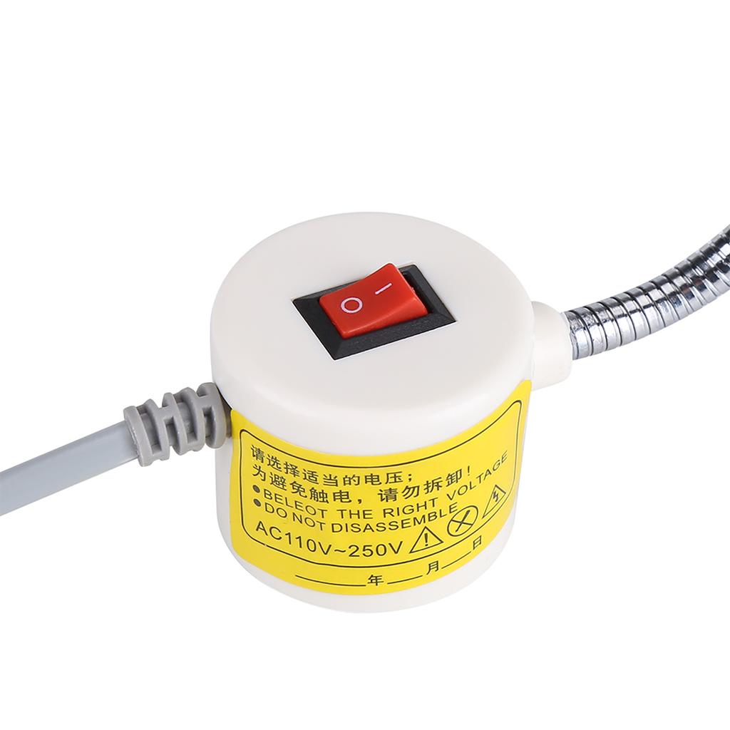 ZK30 AC110- 12 LED Magnetic Work Light Flexible USB Lamp for Sewing Machine US Plug