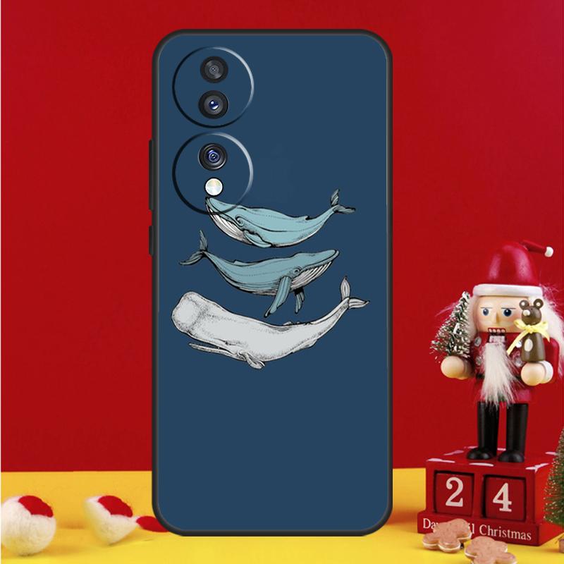 Blue Ocean Whales Pattern Case For Honor Magic 8 5 6 7 Pro Honor Win RT 50 70 90 200 400 Lite X8c X9b X9c X9a X9d Cover